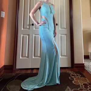 Sky blue homecoming/prom dress